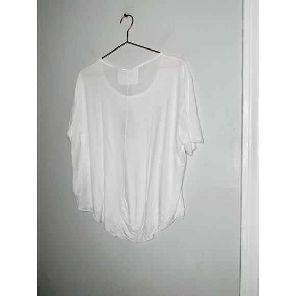 ONE TEASPOON White Ribbed High/Low Tee Snaps on Sides Tee Shirt NWT Size Small - Picture 8 of 10
